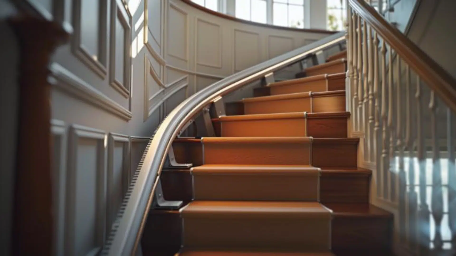 monte-escalier installé dans une maison pour senior